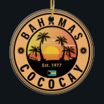 Coco Cay Bahamas Retro Sunset Souvenirs 60s Ceramic Ornament<br><div class="desc">CocoCay,  Bahamas Magnet design a great Christmas or Birthday gift for fans of CocoCay beaches and pacific coast. The cute summer vibes design is a perfect gift for travel lovers and tropical destinations fans.</div>