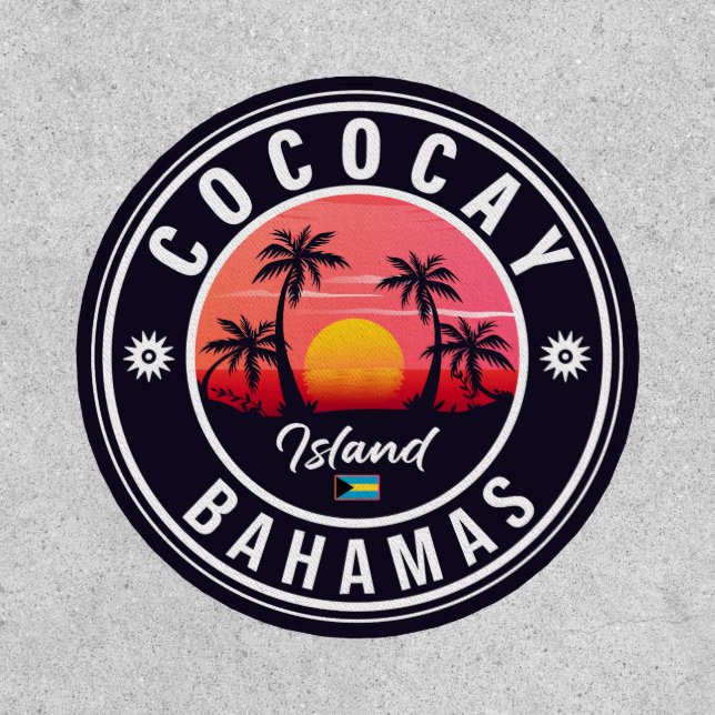 Coco Cay Bahamas Retro Sunset Souvenirs 60s Patch (Front)