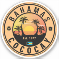 Coco Cay Bahamas Retro Sunset Souvenirs 60s