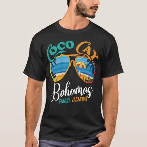 Coco Cay Bahamas Vacation Sunglasses Palm Trees T_Shirt