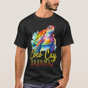 Coco Cay Hamas Colorful Sea Turtle Family Vacation T-Shirt