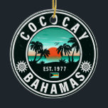 Coco Cay Island Bahamas Vintage Souvenirs 80s Ceramic Ornament<br><div class="desc">CocoCay,  Bahamas Postcard design a great Christmas or Birthday gift for fans of CocoCay beaches and pacific coast. The cute summer vibes design is a perfect gift for travel lovers and tropical destinations fans.</div>
