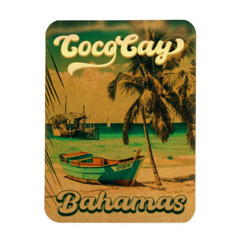 Coco Cay Island Bahamas Vintage Souvenirs 80s Magnet