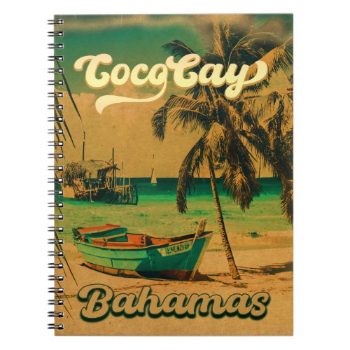 Coco Cay Island Bahamas Vintage Souvenirs 80s Notebook