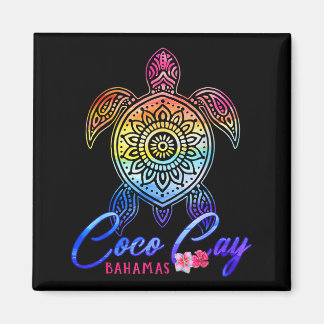 Coco cay tie dye sea turtle magnet