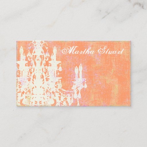 Customizable Coco Chandelier ~ CHANGE COLOR Business Card