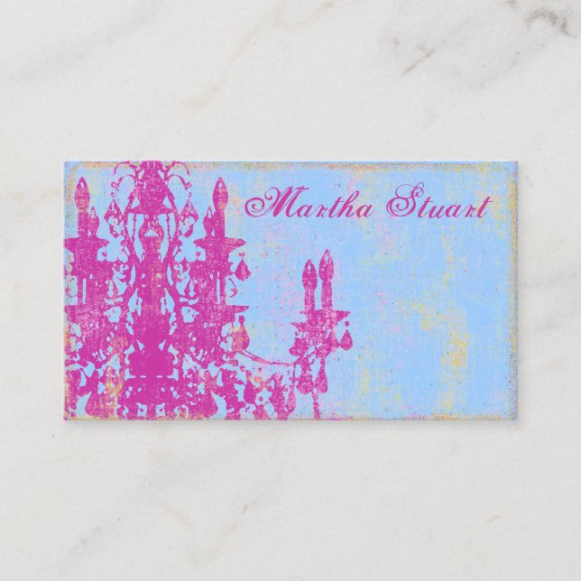 Coco Chandelier ~ CHANGE COLOR Business Cards (Front)