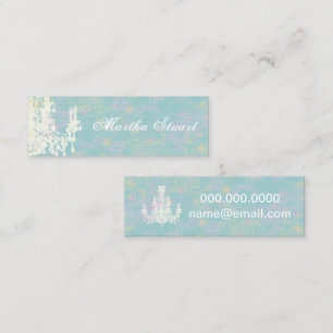 Coco Chandelier - CHANGE COLOR / EGG SHELL PAPER Mini Business Card