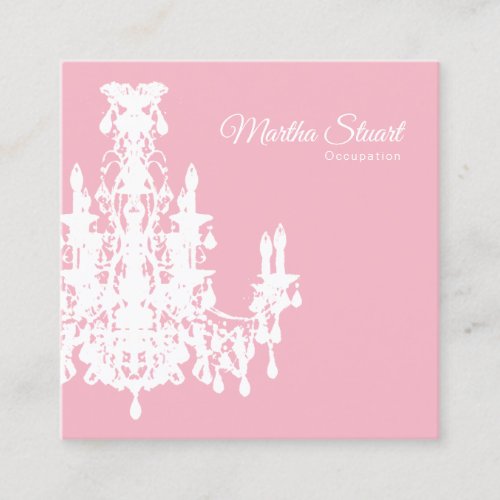 Coco Chandelier CHANGE COLOR _ Square Business Card