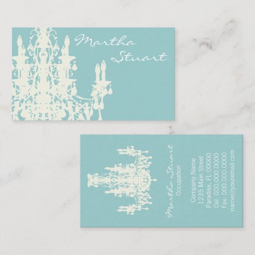 Coco Chandelier ~ CHANGE COLOR Business Card