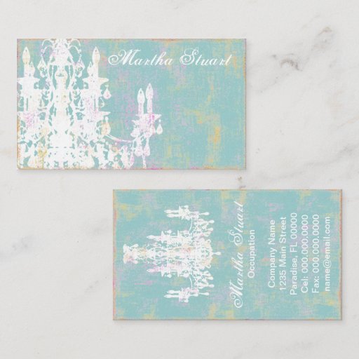 Customizable Coco Chandelier ~ CHANGE COLOR Business Cards