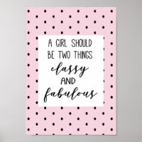 Coco chanel quote poster girly classy and fabulous
