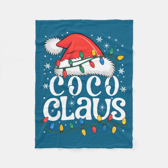 Coco Claus Funny Xmas Christmas Grandma Holiday St Fleece Blanket (Front)