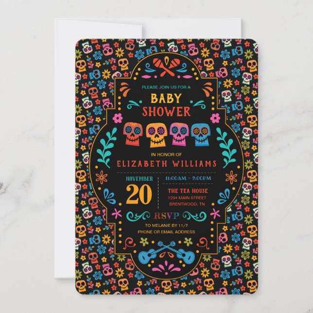 Coco Colorful Baby Shower Invitation (Front)