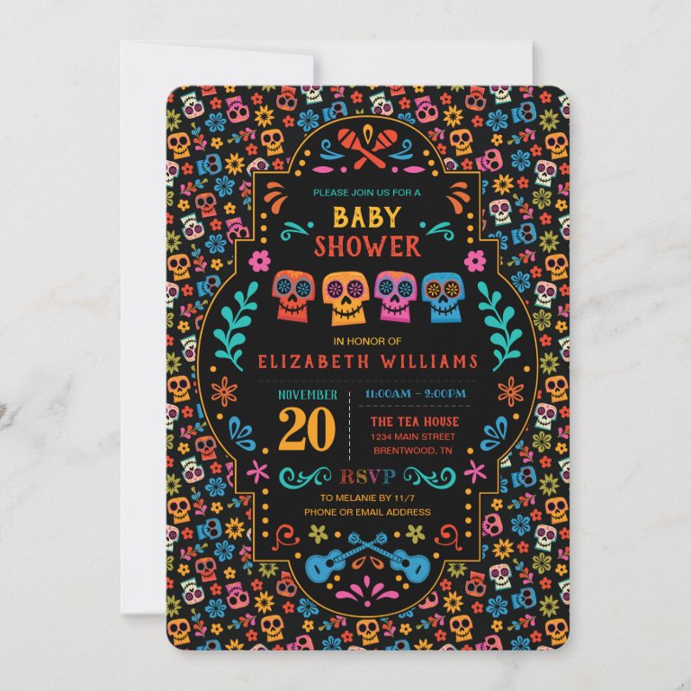 Coco Colorful Baby Shower Invitation