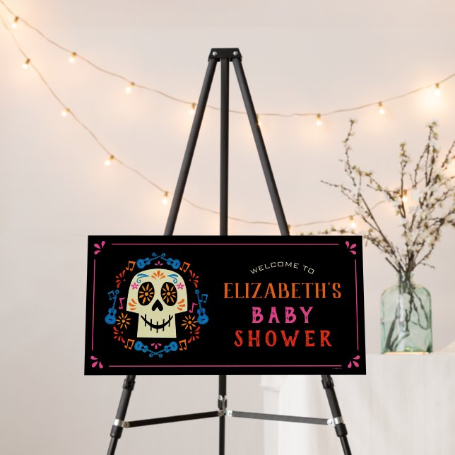 Coco Colorful Birthday Baby Shower Welcome Foam Board (In Situ (Stand))