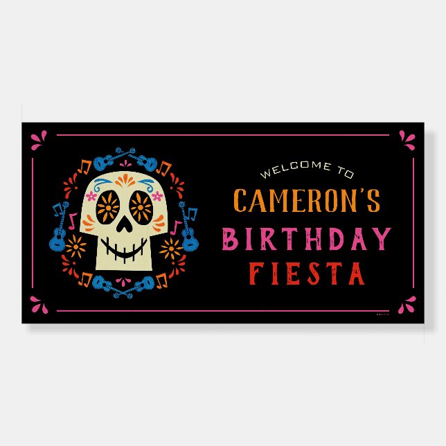 Coco Colorful Birthday Fiesta Birthday Welcome Foam Board (Front)