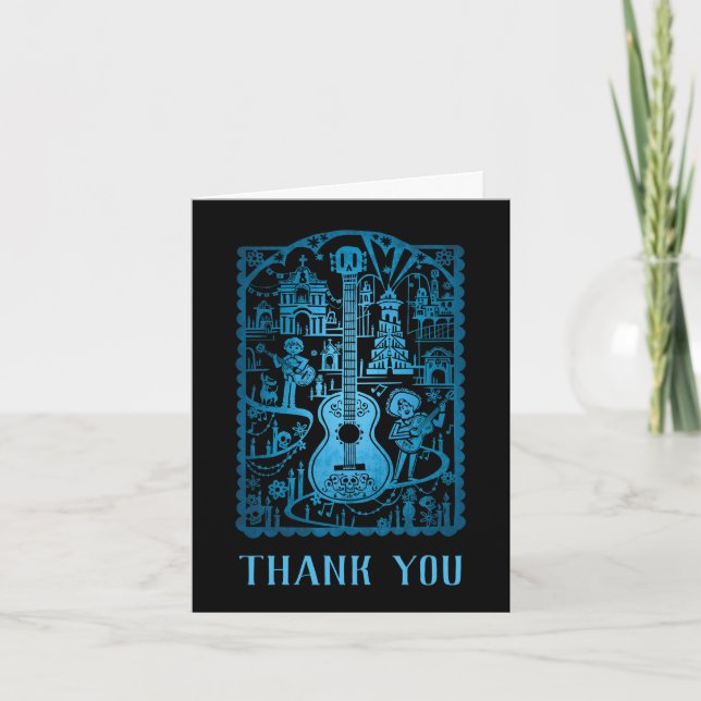 Coco Colorful Birthday Fiesta Thank You Card (Front)