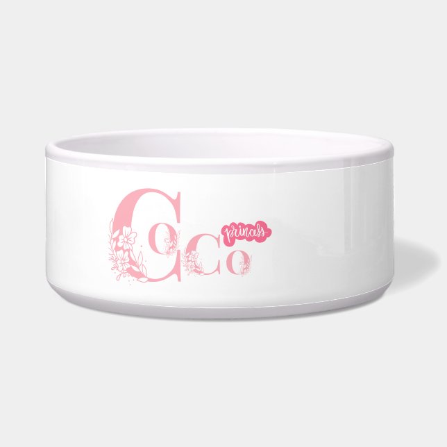 Coco - dogs and cats personalised bowl (Front)