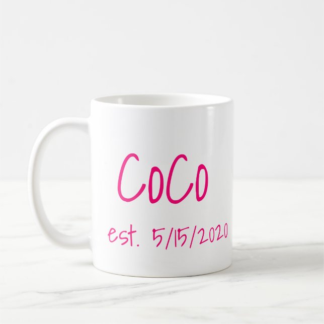 CoCo Established Date Coffee Mug (Left)