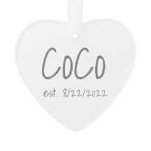 CoCo Established Date Personalized Acrylic