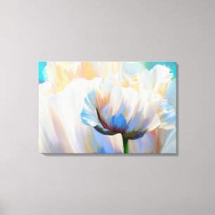 Coco In Love, dramatic floral art wrapped canvas