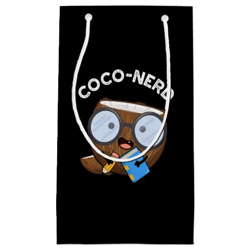 Coco_nerd Funny Fruit Coconut Pun Dark BG Small Gift Bag