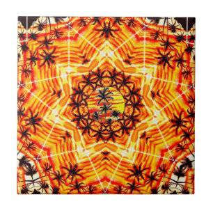 Coco Palm Star Ceramic Tile