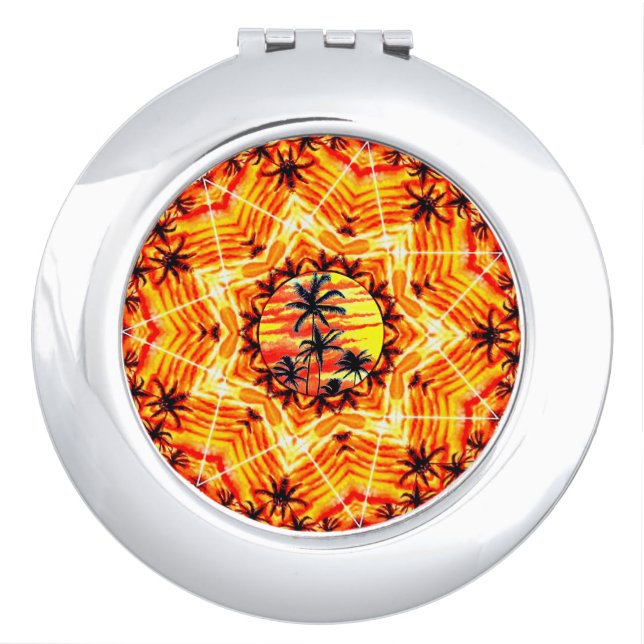 Coco Palm Star  Compact Mirror (Front)