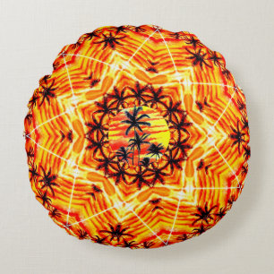 Coco Palm Star Round Pillow