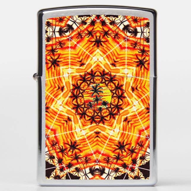 Coco Palm Star  Zippo Lighter (Front)