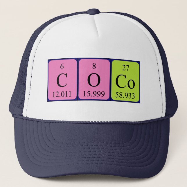 Coco periodic table name hat (Front)