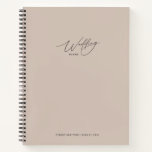 Coco Pink Wedding Plans Notebook at Zazzle