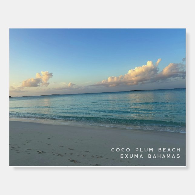 Coco Plum Beach Exuma Bahamas Foam Board (Front)