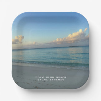 Coco Plum Beach Exuma Bahamas Paper Plates