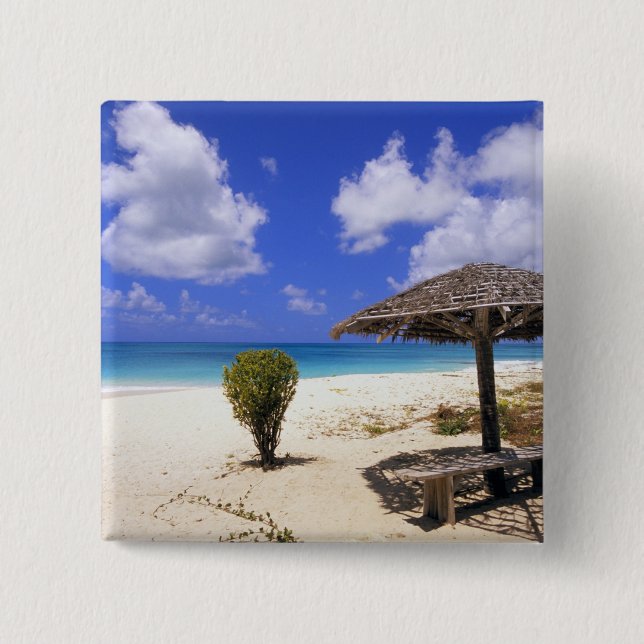 Coco Point Beach, Barbuda, Antigua Button (Front)