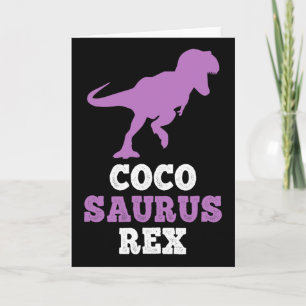 Coco-saurus Rex Dino Dinosaur Cocosaurus Funny  Card