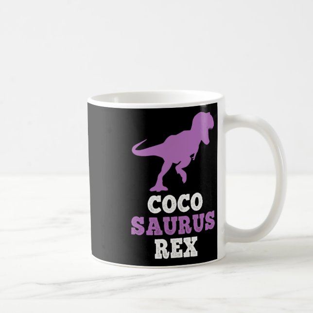Coco-saurus Rex Dino Dinosaur Cocosaurus Funny  Coffee Mug (Right)