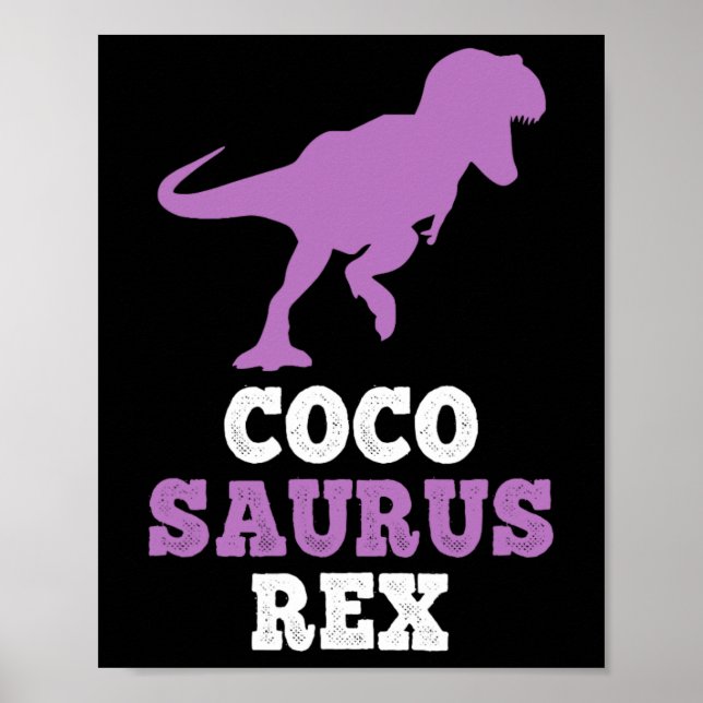 Coco-saurus Rex Dino Dinosaur Cocosaurus Funny  Poster (Front)