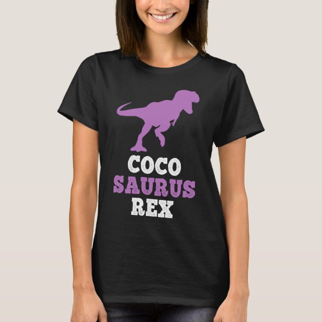 Coco-saurus Rex Dino Dinosaur Cocosaurus Funny  T-Shirt (Front)