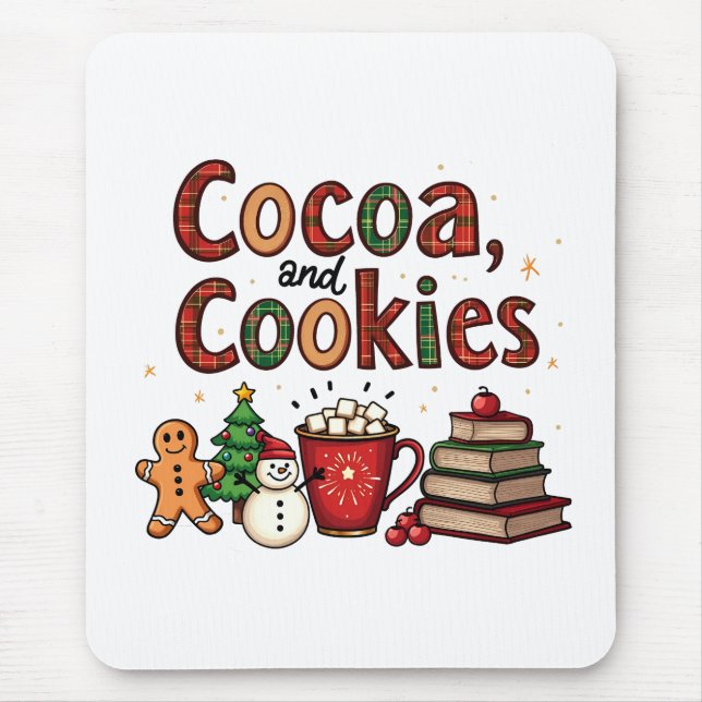 Cocoa and Cookies Christmas Lovers Mouse Pad (Front)