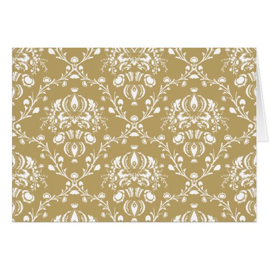 Cocoa and Cream Damask (Front Horizontal)