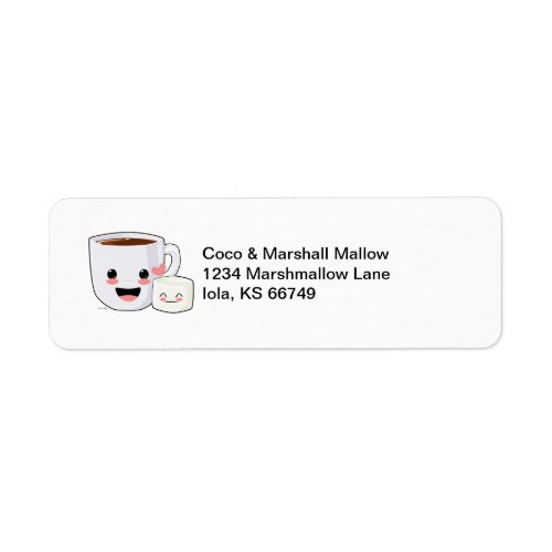 Cocoa and Marshmallow Address Labels