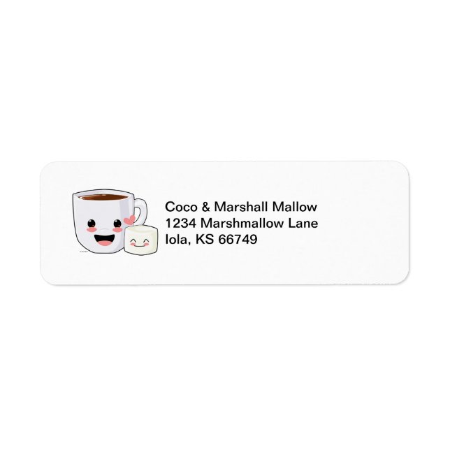 Cocoa and Marshmallow Address Labels (Front)
