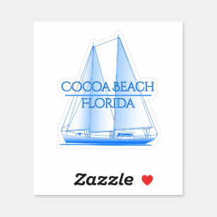 Cocoa Beach Coastal Nautical Sailing Sailor Sticker