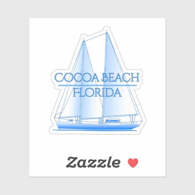 Cocoa Beach Coastal Nautical Sailing Sailor Sticker (Sheet)