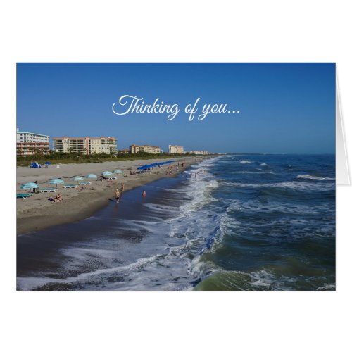 Cocoa Beach Coastline Thinking Of You Card