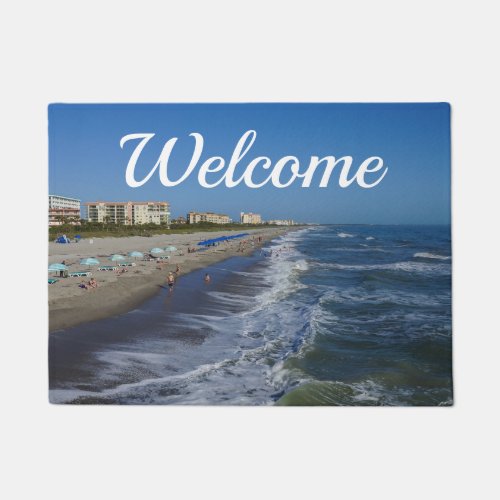 Cocoa Beach Coastline Welcome Doormat