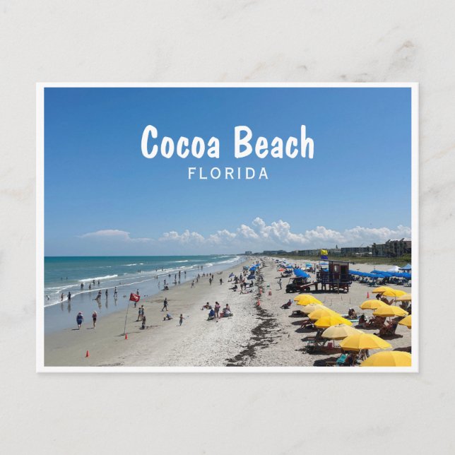 Cocoa Beach, Florida beach scene photo  Postcard (Front)