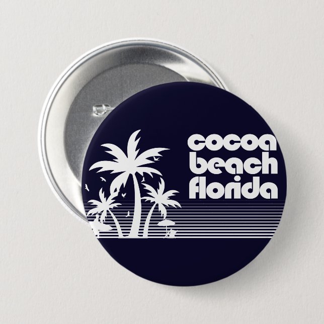 Cocoa Beach Florida Button (Front & Back)